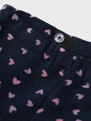 Name It Blue Fleece Lined Printed Leggings - Image 3 of 4