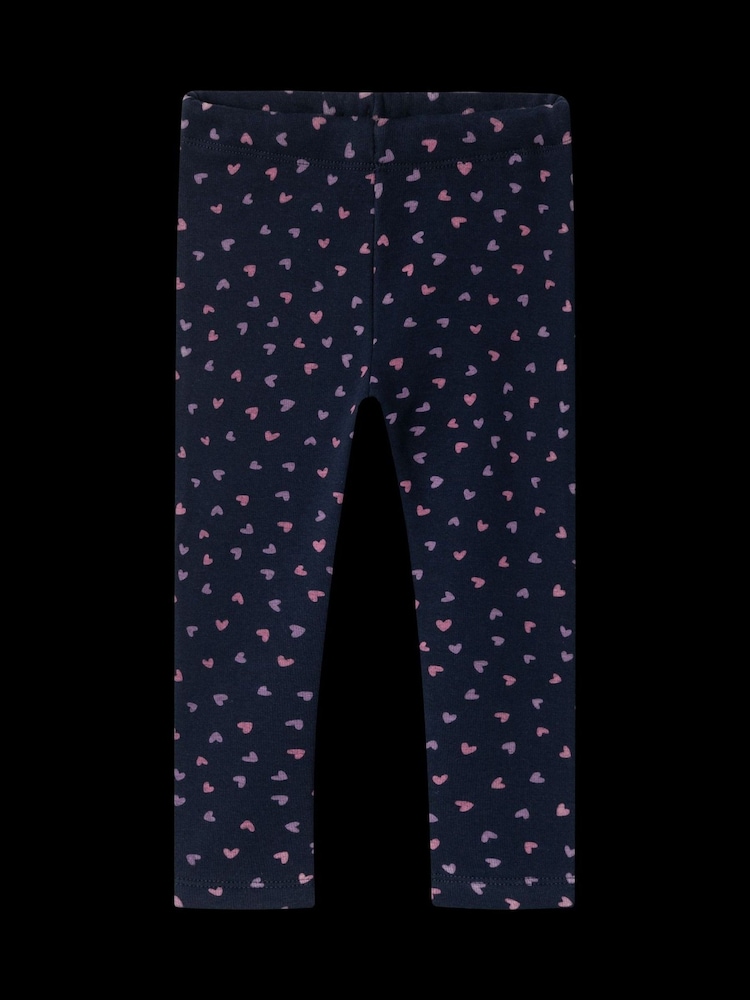 Name It Blue Fleece Lined Printed Leggings - Image 4 of 4