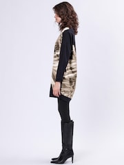 Religion Black Charm Tunic Dress In Soft 100% Cotton With Floral Placement Print - Image 4 of 6