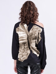 Religion Natural Oversized Batwing Charm Top with Floral Motif - Image 2 of 6