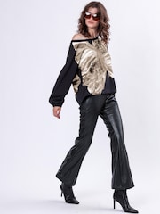 Religion Natural Oversized Batwing Charm Top with Floral Motif - Image 3 of 6