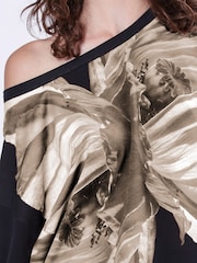 Religion Natural Oversized Batwing Charm Top with Floral Motif - Image 6 of 6