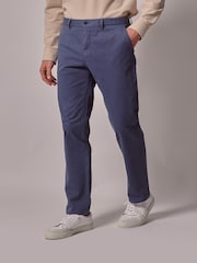 Hawes & Curtis Blue Garment Dyed Cotton Stretch Chinos - Image 1 of 4