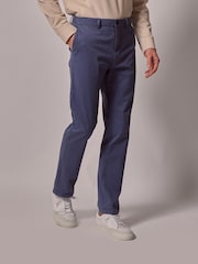Hawes & Curtis Blue Garment Dyed Cotton Stretch Chinos - Image 3 of 4