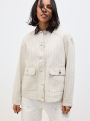 Neutral Stripe Neutral Cord Collar Jacket - Image 2 of 7