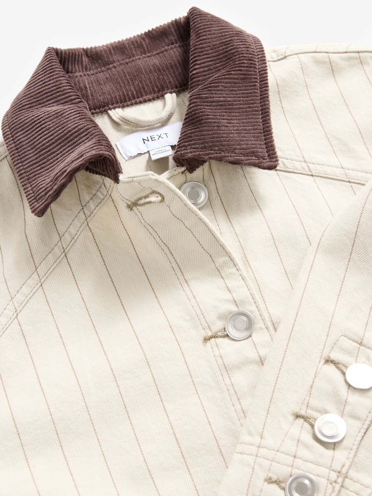 Neutral Stripe Neutral Cord Collar Jacket - Image 7 of 7