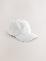 White Baseball 100% Cotton Cap (1-16yrs) - Image 3 of 5