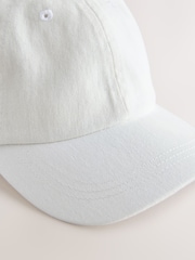White Baseball 100% Cotton Cap (1-16yrs) - Image 4 of 5