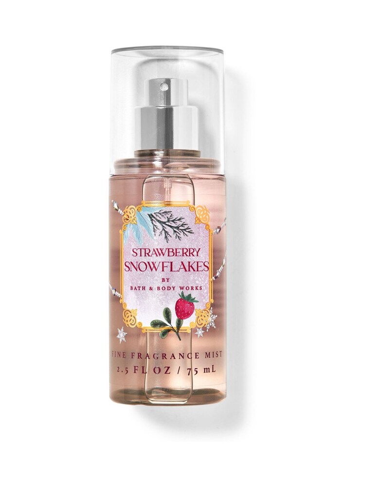 Bath & Body Works Strawberry Snowflakes Travel Size Fine Fragrance Body Mist 2.5 fl oz / 75 ml - Image 1 of 1