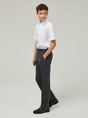 Trutex Senior Boys Grey Longer Length Slim Leg School Trousers - Image 3 of 5