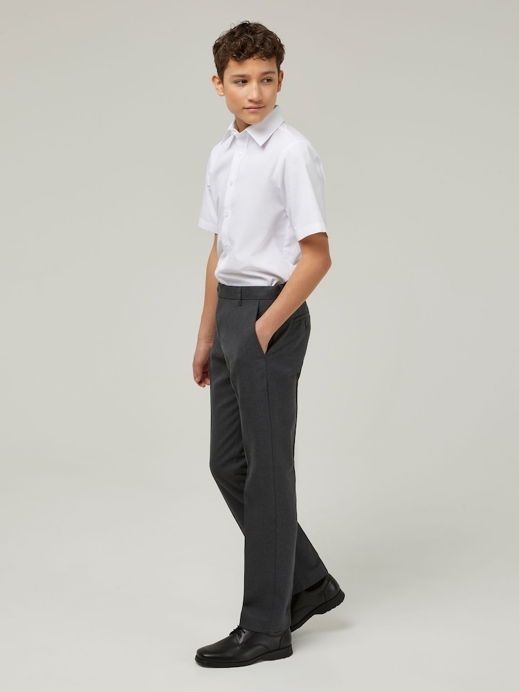 Trutex Senior Boys Grey Longer Length Slim Leg School Trousers - Image 3 of 5