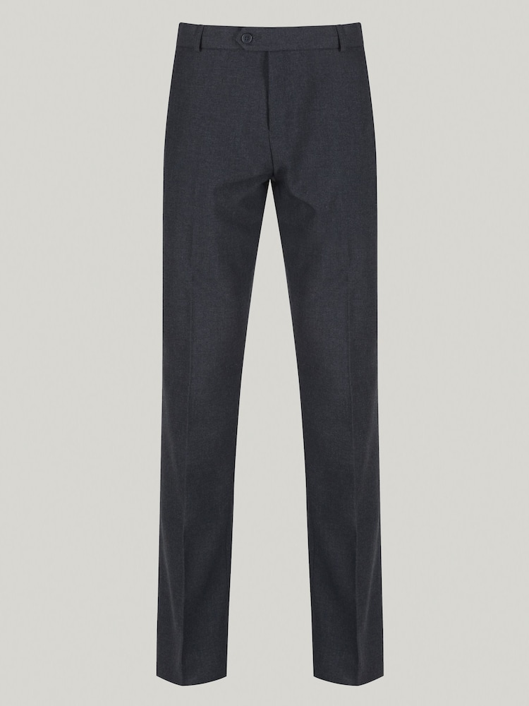 Trutex Senior Boys Grey Longer Length Slim Leg School Trousers - Image 4 of 5