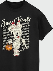 Brands In Black Women Boyfriend Fit Halloween Disney Minnie Mouse Sweet Treats 100% Cotton T-Shirt - Image 3 of 3