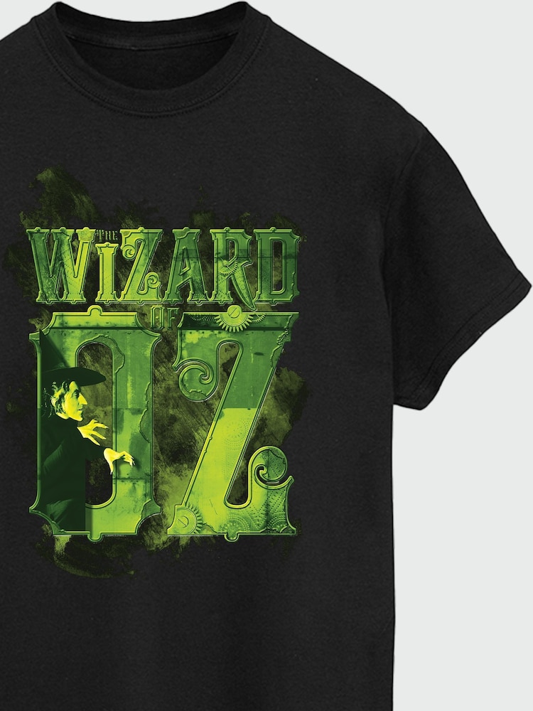 Brands In Black Women Boyfriend Fit Wizard of Oz Logo 100% Cotton T-Shirt - Image 3 of 3