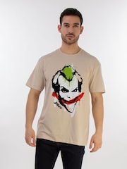 Brands In Natural Men Batman Joker Graffiti 100% Cotton T-Shirt - Image 1 of 3