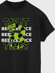 Brands In Black Men Beetlejuice Say It Three Times 100% Cotton T-Shirt - Image 3 of 3