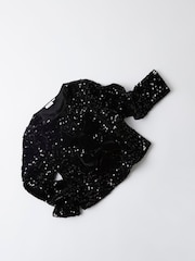 Name It Black Long Sleeve Sequin Bow Cardigan - Image 5 of 5