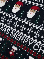 Name It Blue Christmas Novelty Knitted Jumper - Image 5 of 5