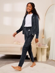 Pantaloni de sport din velur foarte moale cu manșete Lipsy (5-16yrs) - Image 2 of 4