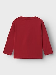 Name It Red Glow In The Dark Christmas Dinosaur Novelty Long Sleeve Top - Image 3 of 5