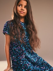 Name It Black Mixed Sequin Tunic Mini Dress - Image 2 of 5