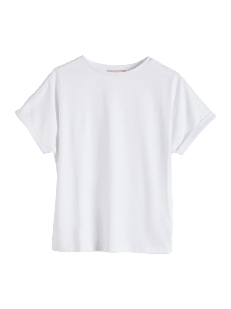 Lipsy Black/White Shoulder Trim 100% Cotton Tops 2 Pack (5-16yrs) - Image 8 of 8