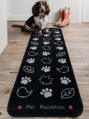 Pet Rebellion Black Dog Runner Absorbent Machine Washble Pet Barrie Rug - Image 1 of 1