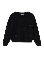 Name It Langarm Strickpullover mit verzierter Schleife - Bild 1 von 3