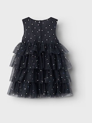 Name It Blue Tulle Mesh Frill Dress - Image 3 of 4