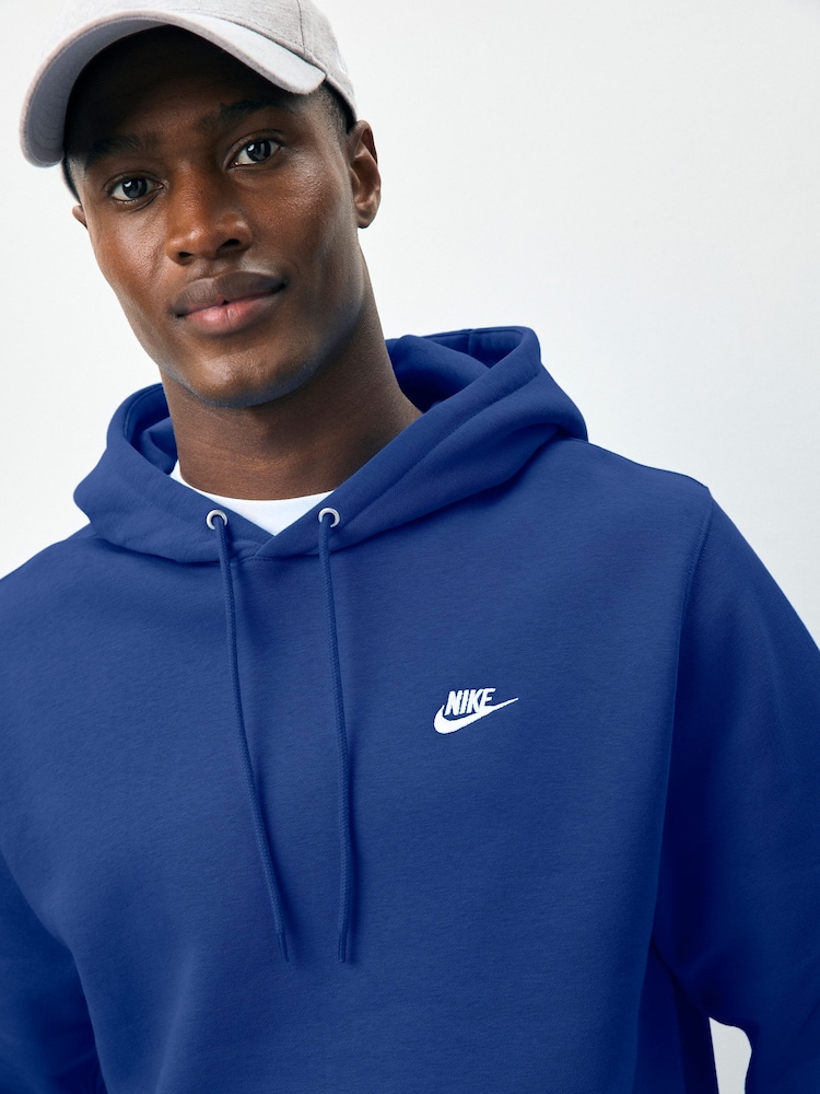 Nike Royal Blue Club Pull Over Hoodie - Image 3 of 3 Nike Royal Blue Club Pull Over Hoodie - Image 3 of 3