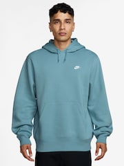 Nike Denim Turquoise Club Pullover Hoodie - Image 1 of 3
