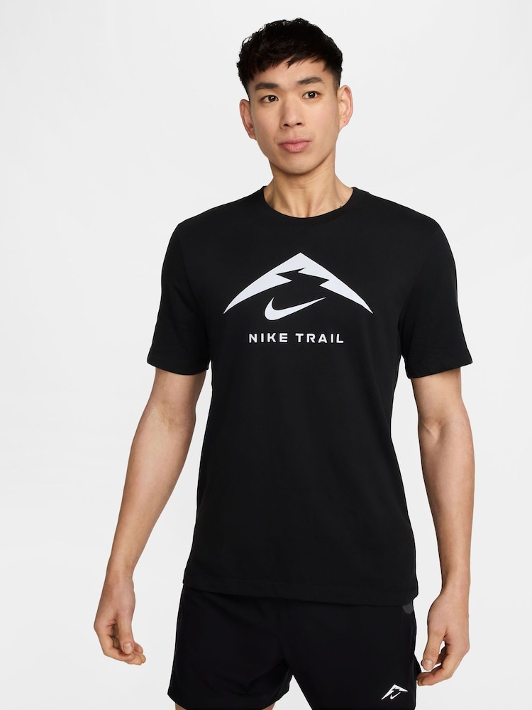 Nike Black Dri-FIT Trail Running T-Shirt - Image 1 of 4