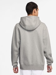 Nike Dark Grey Heather Club Full Zip Hoodie - Image 2 of 3