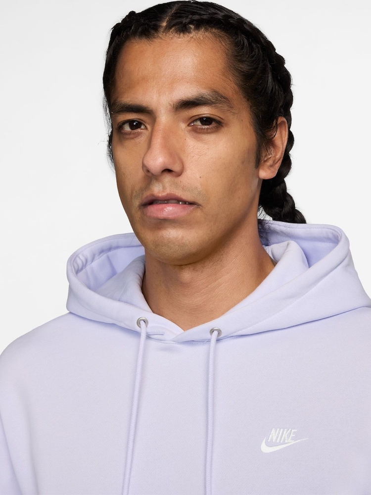 Nike Amethyst Purple Club Pullover Hoodie - Image 3 of 3