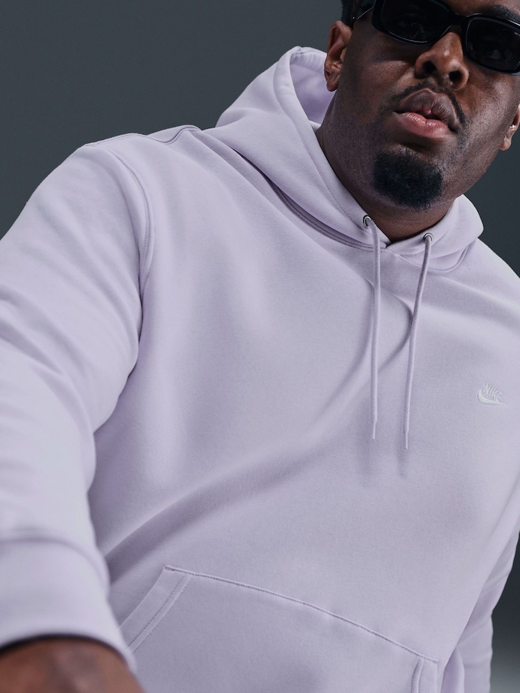 Nike Amethyst Purple Club Pull Over Hoodie - Image 4 of 5