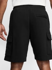 Nike Black Club Fleece Cargo Shorts - Image 2 of 4