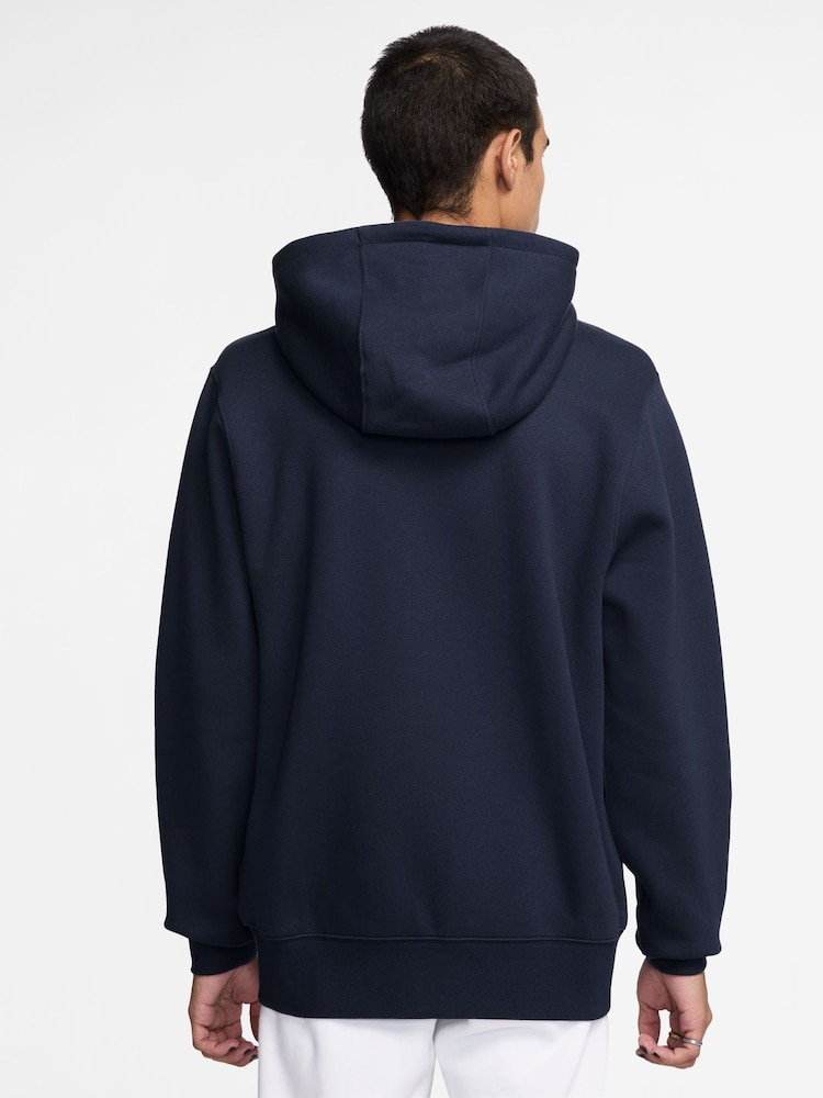 Nike Obsidian Navy Club Full Zip Hoodie - Image 2 of 4