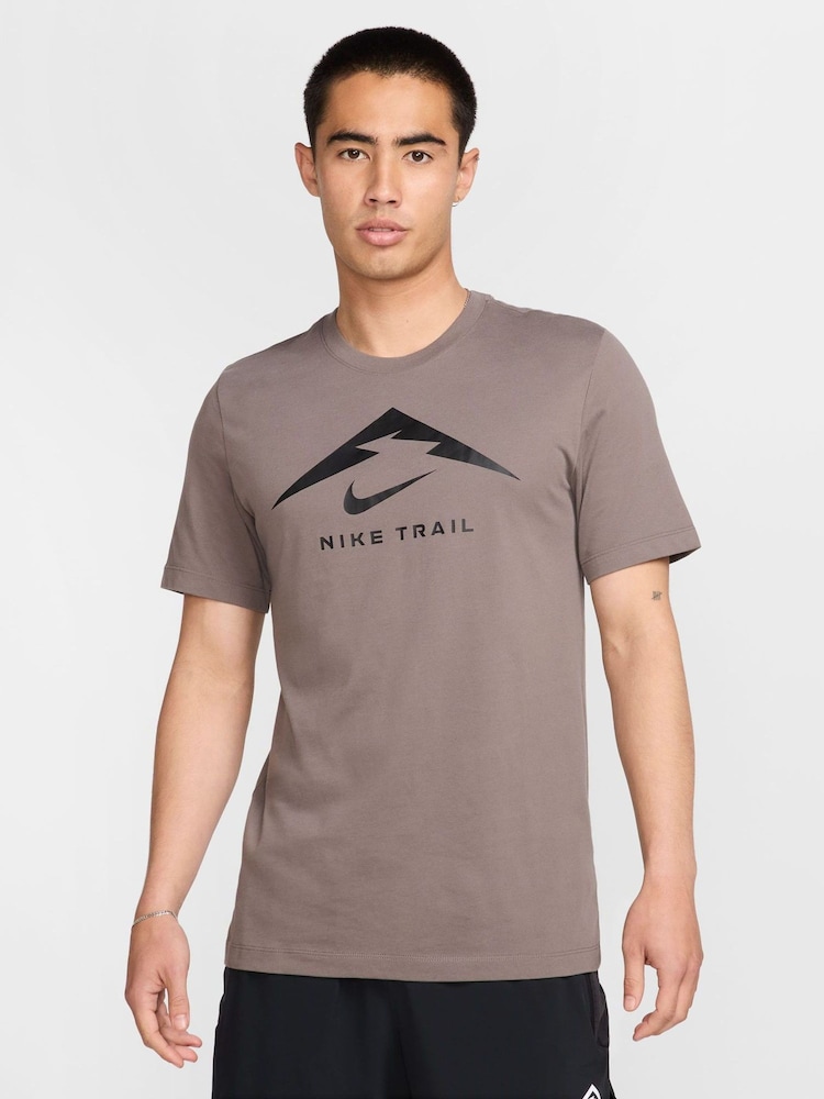 Nike Brown Dri-FIT Trail Running T-Shirt - Image 1 of 8