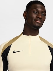 Nike Yellow/Black Dri-FIT Strike Quarter Zip Training Top - Image 3 of 3