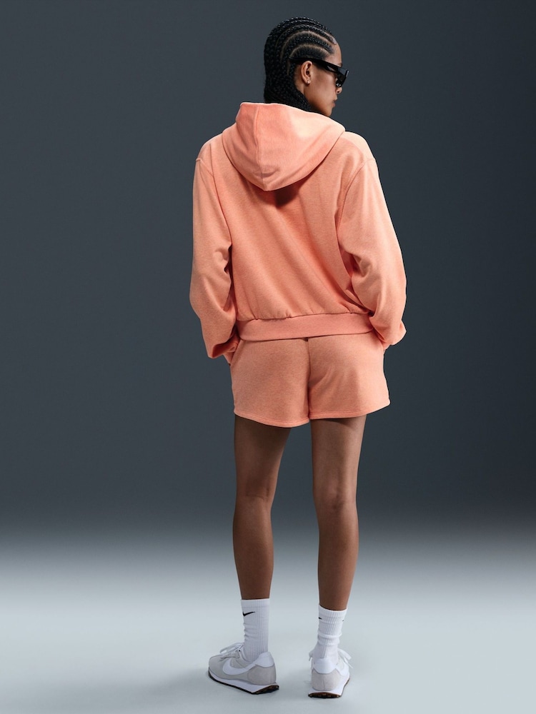Nike Orange Sportswear Chill Terry Loose Full-Zip French Terry Hoodie - Image 2 of 5 Nike Orange Sportswear Chill Terry Loose Full-Zip French Terry Hoodie - Image 2 of 5
