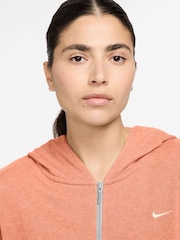 Nike Orange Sportswear Chill Terry Loose Full-Zip French Terry Hoodie - Image 3 of 3