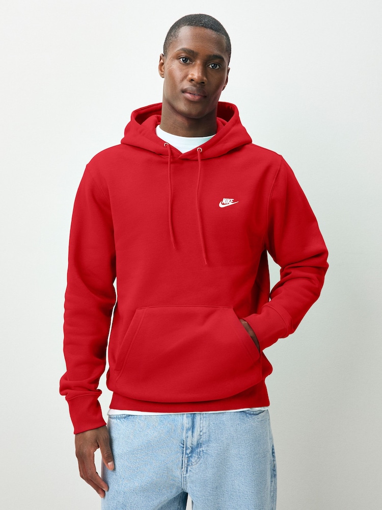 Nike University Red Club Pull Over Hoodie - Image 1 of 3 Nike University Red Club Pull Over Hoodie - Image 1 of 3