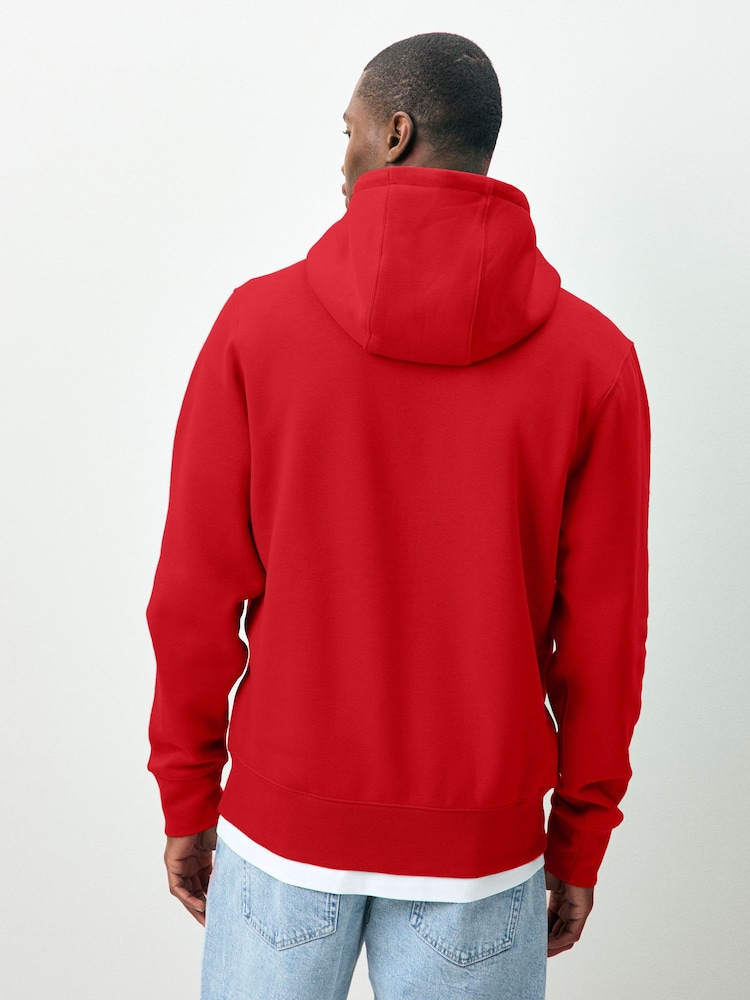 Nike University Red Club Pull Over Hoodie - Image 2 of 3 Nike University Red Club Pull Over Hoodie - Image 2 of 3