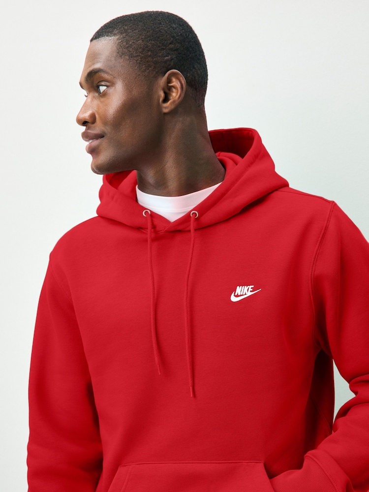 Nike University Red Club Pull Over Hoodie - Image 3 of 3 Nike University Red Club Pull Over Hoodie - Image 3 of 3