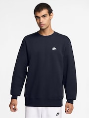 Nike Obsidian Navy Club Crew Sweatshirt - Image 1 of 3