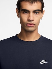 Nike Obsidian Navy Club Crew Sweatshirt - Image 3 of 3