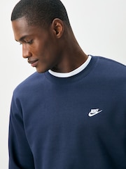 Obsidian Navy - Nike Club Sweatshirt mit Rundhalsausschnitt - Bild 4 von 4