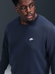 Obsidian Navy - Nike Club Sweatshirt mit Rundhalsausschnitt - Bild 5 von 10