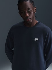 Obsidian Navy - Nike Club Sweatshirt mit Rundhalsausschnitt - Bild 7 von 10