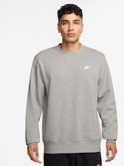 Nike Dark Grey Heather Club Crew Sweatshirt - Image 1 of 3
